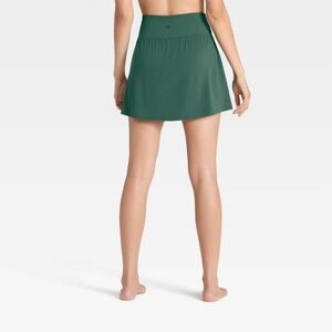 ALL IN MOTION NWT Women's Everyday Soft Mid-Rise Skort 14.5" -dark green -XS